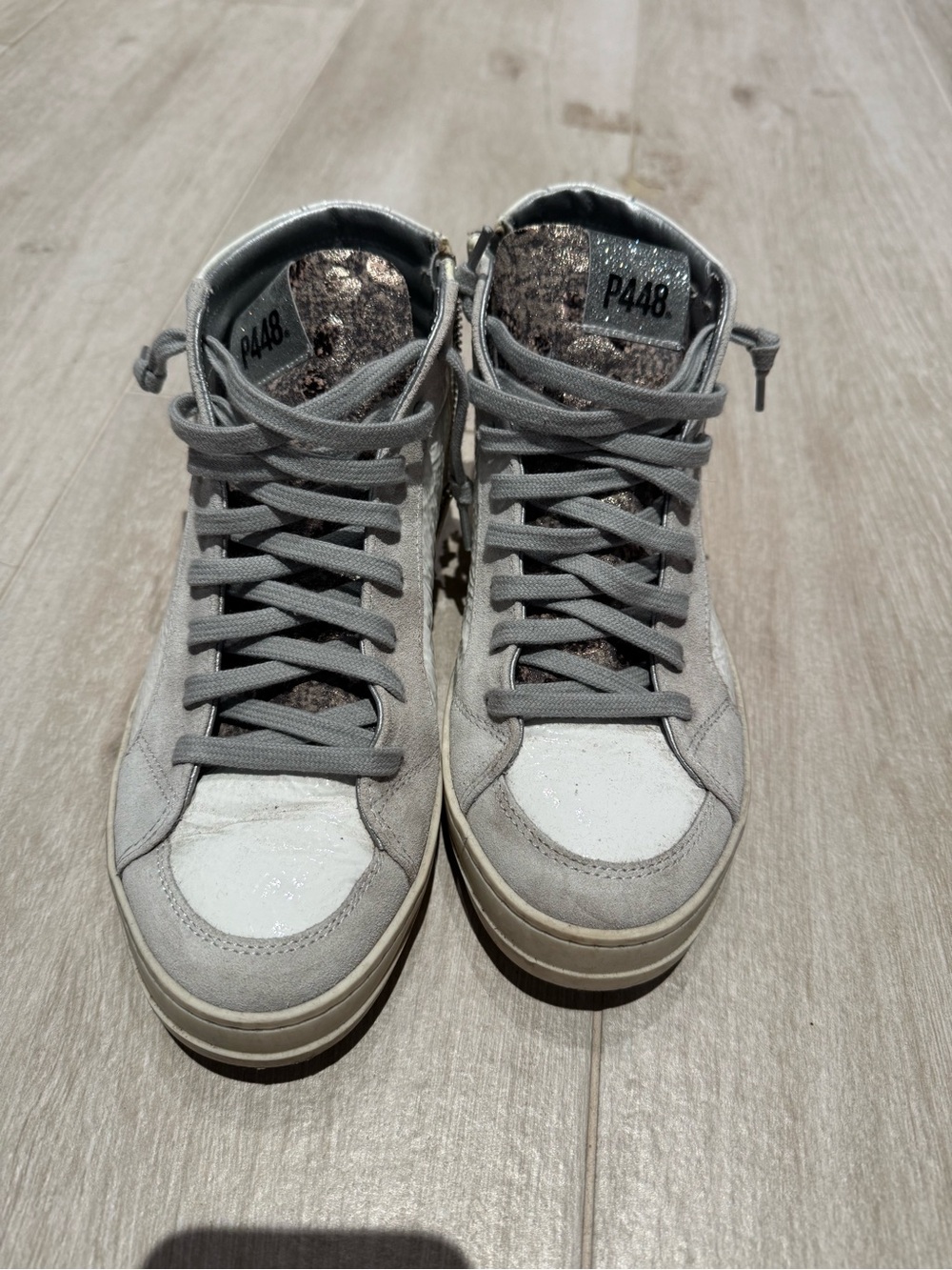 P448 Skate Gitana Women's Gray High-Top Sneakers Size 8